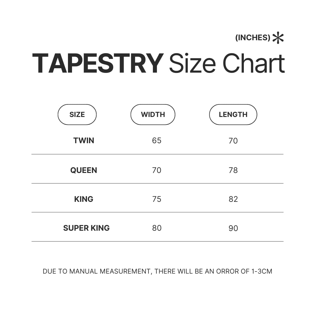 Tapestry Size Chart - Boku no Pico Store