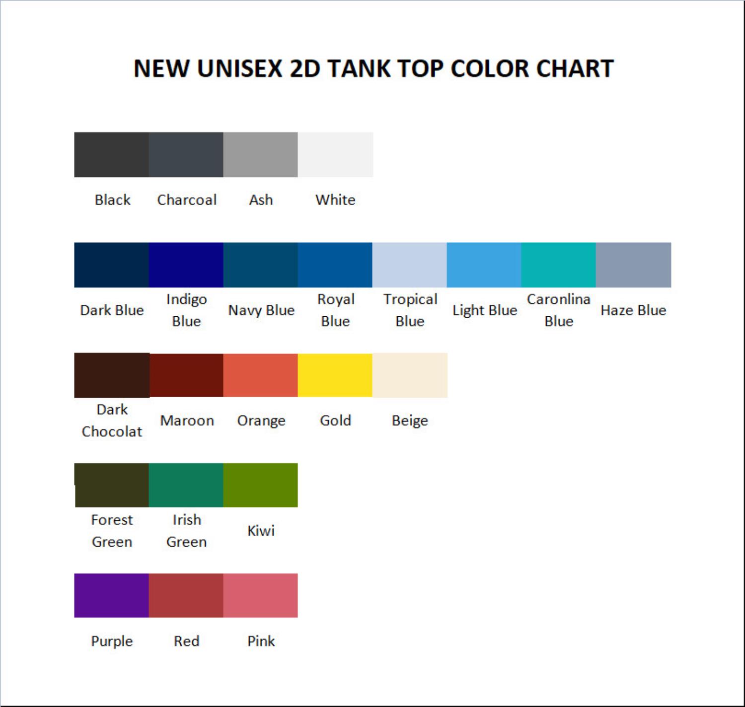 tank top color chart - Boku no Pico Store